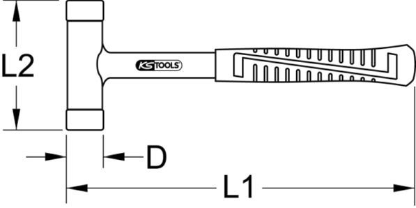 KS TOOLS Nailon otstega haamer 140.5274